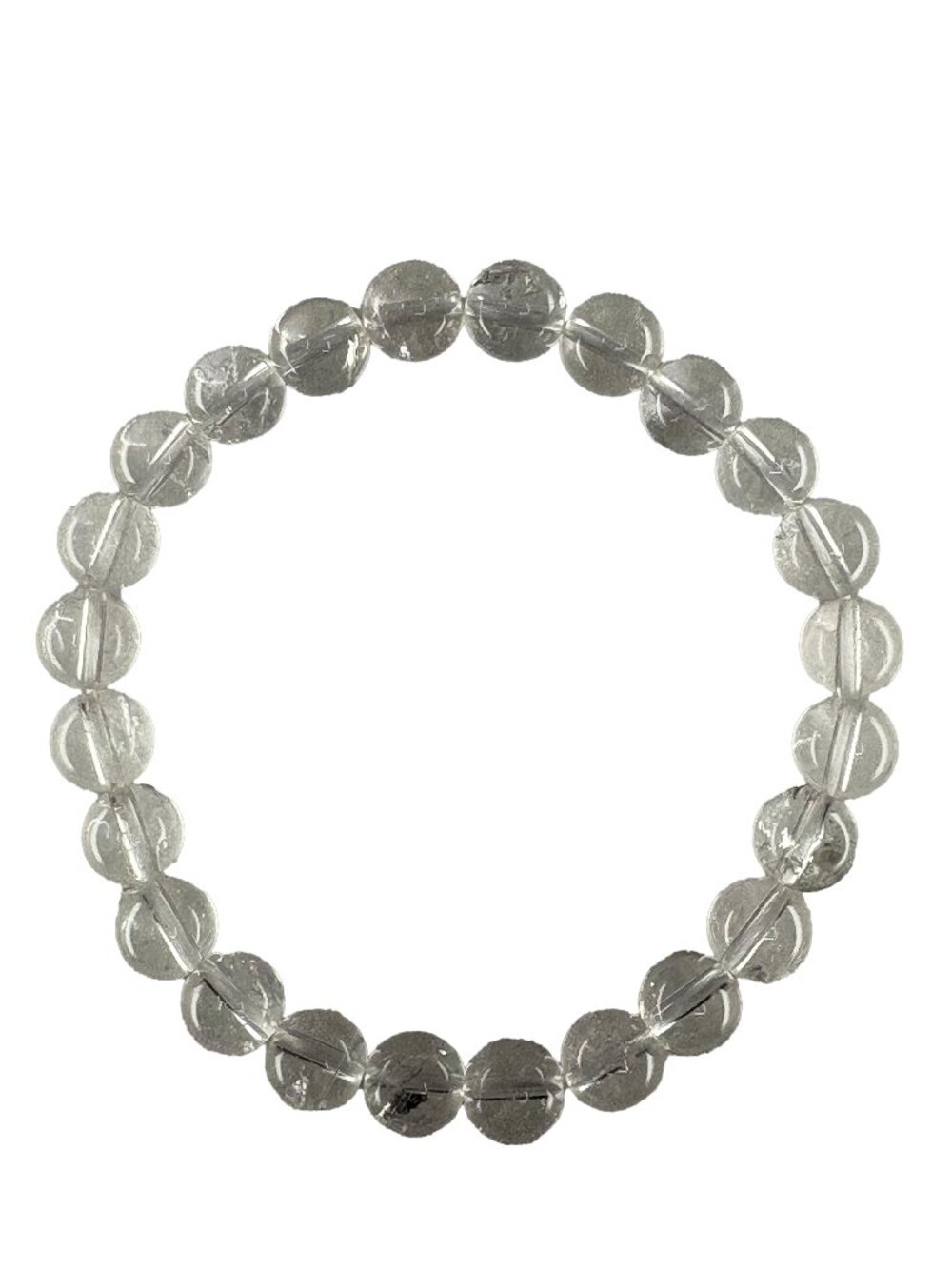 8mm Natural Clear Quartz Bead Bracelet Master Healer Crystal Crown Chakra Gift